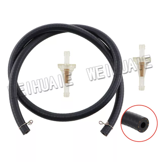 2feet 5.5mm Gas Tank Fuel Line Hose Tube & Clips Filter for Honda C70 CB400A