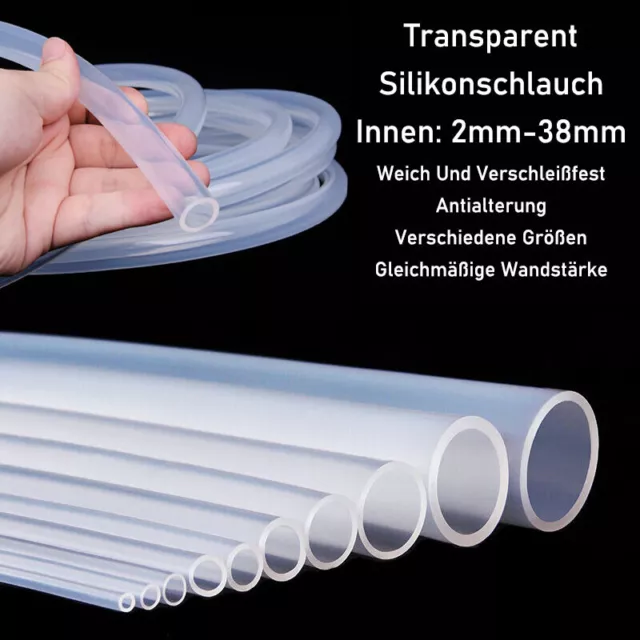 ID 2-38mm Transparent Food Grade Siliconschlauch Silikon Schlauch Wasserschlauch