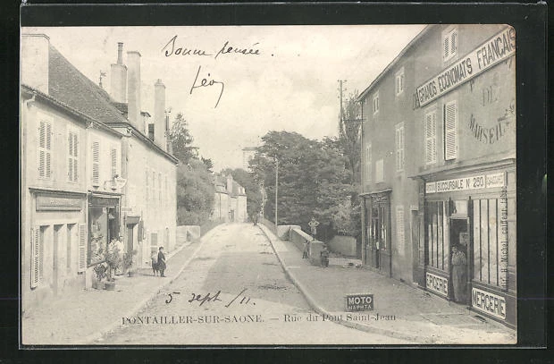 CPA Pontailler-sur-Saone, Rue du Pont Saint-Jean 1911