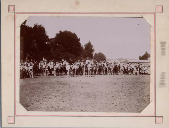 Algérie, Rassemblement de cavaliers, Vintage print, circa 1900 Tirage vintage pr