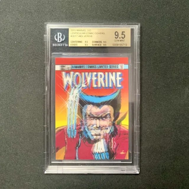 2015 Marvel 3D Lenticular Comic Covers Wolverine BGS 9.5 Mint X-MEN Rare POP 6