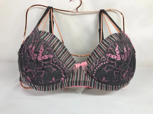 Reggiseno con Ferretto - Yamamay - Grigio/Rosa - Tg IT 3C/EU 75C/UK 34C  NUOVO