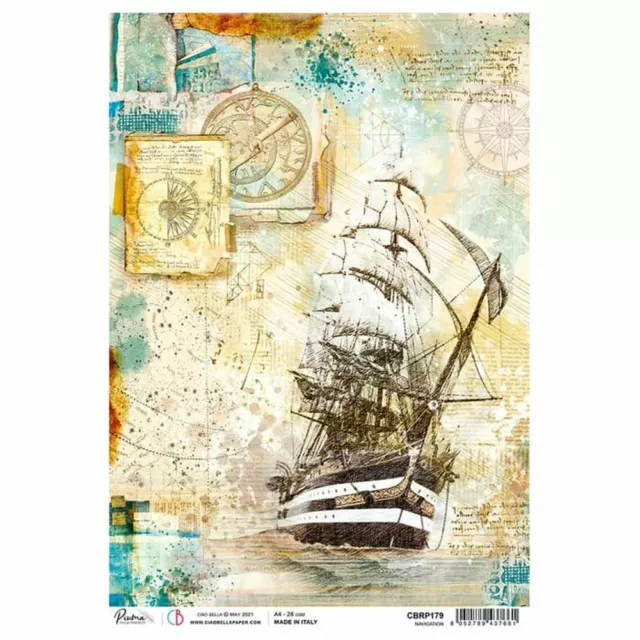 Carta di riso Navigation per decoupage e decorazioni