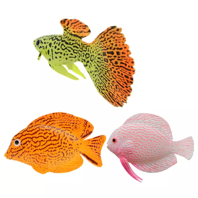 3PCS glowing fish Creative Aquarium Fish Toy Fake