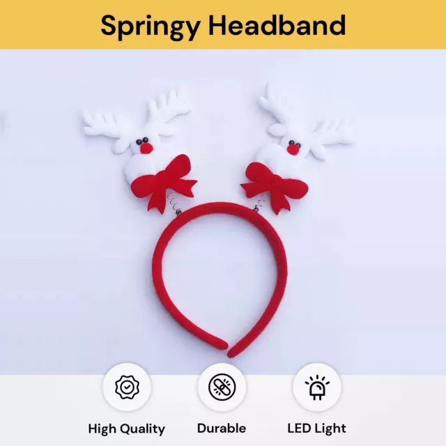 Adult Kids Christmas Xmas Novelty Headband Hat Costume Hair Clip Reindeer Santa 2