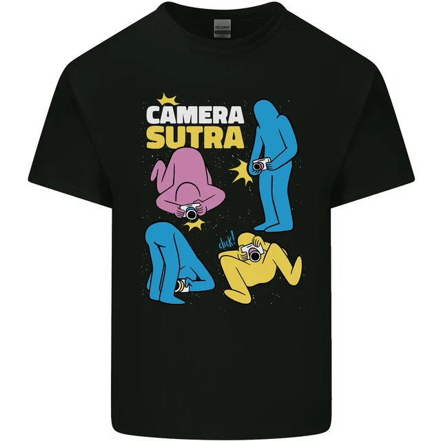 T-shirt da uomo cotone The Camera Sutra divertente fotografo fotografo