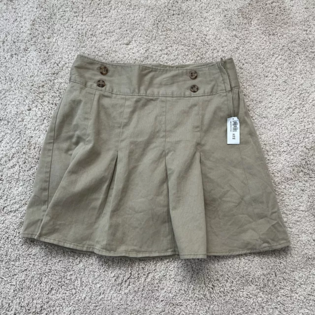 Old Navy Girls XL 14 Uniform Skorts Skirt Shorts Kaki Brown NWT