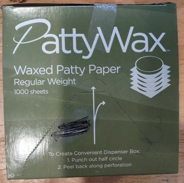 (1000 SHEETS) PATTY PAPER 5.5" x 5.5" HAMBURGER WAXED PATTY PAPER