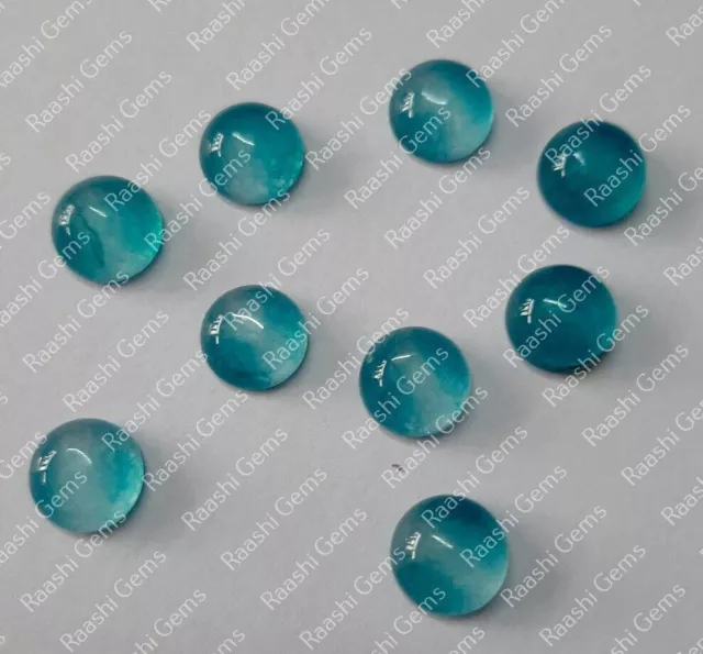 Natürlicher grün weißer Jade runder Cabochon 5 mm bis 20 mm loser Edelstein