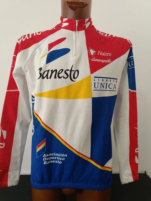 Maillot Cyclisme Banesto Nalini – édition Barcelone 92, Taille XL (occasion, Vintage, Italie)