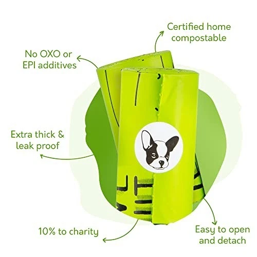 PLANT BASED COMPOSTABLE Dog Poop Bags Unscented 240 Count Home Compost ...