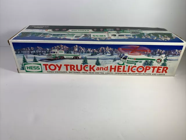 1995 Hess Toy Truck And Helicopter In Original Box (Read Description)