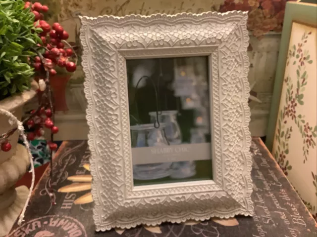 NEW/NWT~Shabby Chic Brand~4 X 6~Cream Color Decorative Frame/Distressed~Love It~