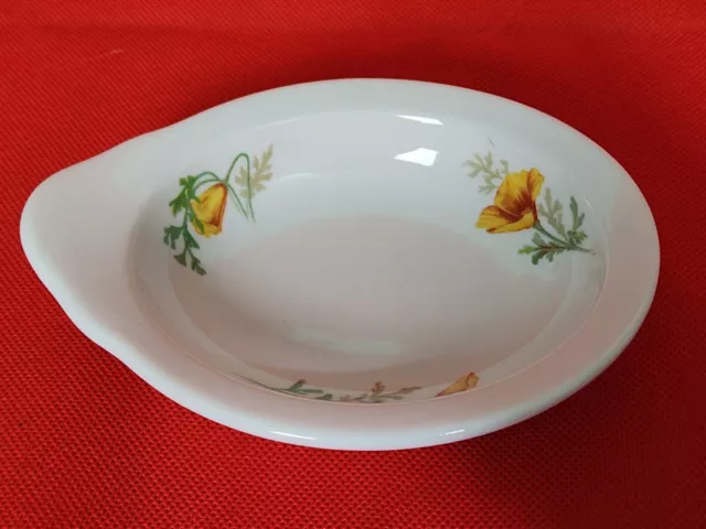 ATSF SANTA FE RR Railroad Syracuse China CALIFORNIA POPPY FRED HARVEY OVAL Dish