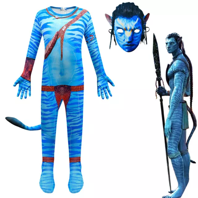 Tuta Cosplay Bambini Ragazzi Ragazze Avatar 2 Costume Cosplay Body Tuta Di Halloween Regalo 2
