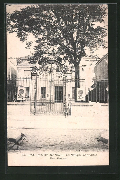 CPA Chalons-sur-Marne, La Banque de France, Rue Pasteur
