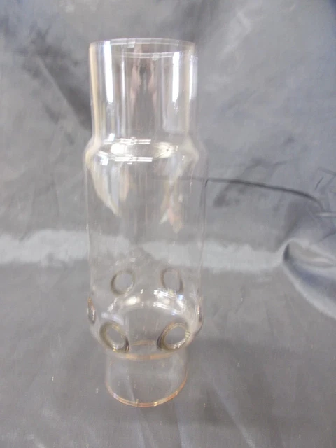 ANCIEN VERRE EN cristal, pour lampe à pétrole, en verre gravé. TBE EUR