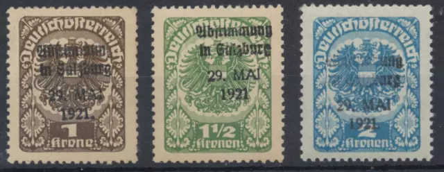 1921 Lokalausgaben Volksabstimmung in Salzburg  komplett ** seta5-51