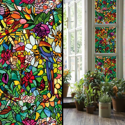 per la privacy Xijier 40 x 60 cm finestre non adesiva colore tenue per finestre la Madonna decorazione per la casa porte Pellicola per finestre in vetro satinato finestre 