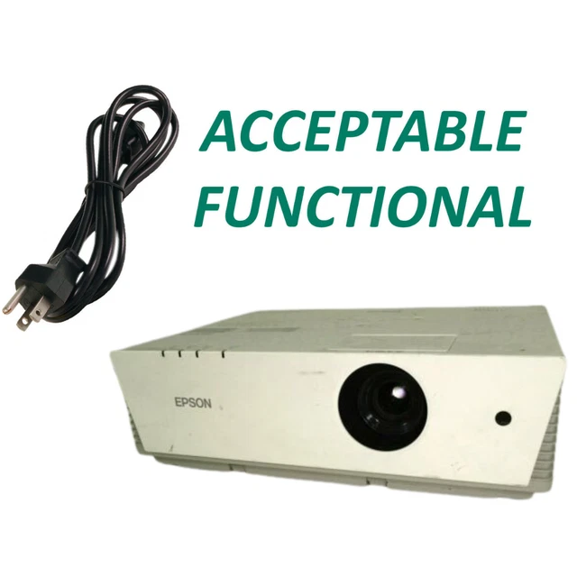EPSON POWERLITE 6100i LCD Projector Acceptable Functional Cond. w/ Power Cable