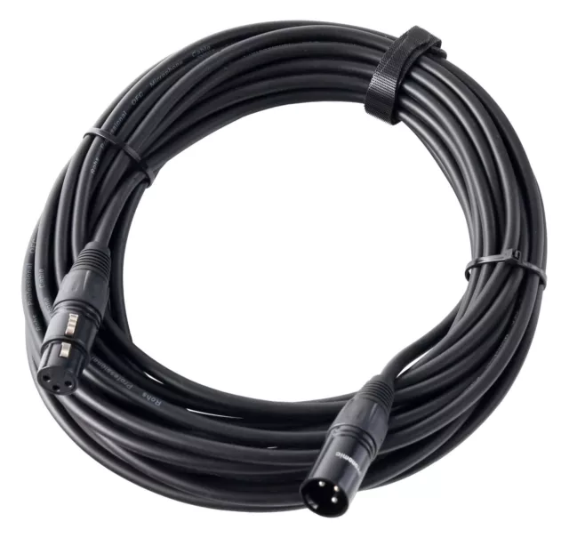 Profi 10m XLR Mikrofonkabel mit hochwertigem Stecker und Schirmung in schwarz