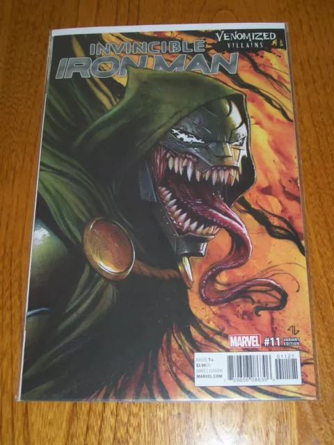 Invincible Iron Man vol 3 (2017) #11 Adi Granov Venomized Villains variant cover