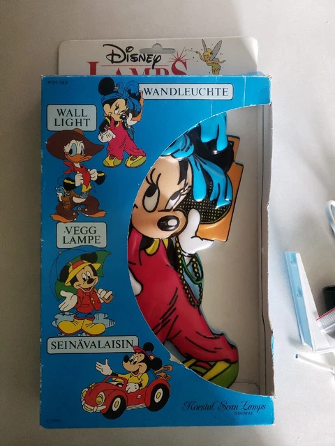 Luz de pared Walt Disney Minnie Mouse ¡Muy rara! Lámparas de escaneo Koestol Noruega