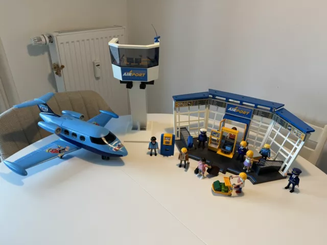 PLAYMOBIL City Action Flughafen mit Tower (5338) und Flugzeug (9366) 2