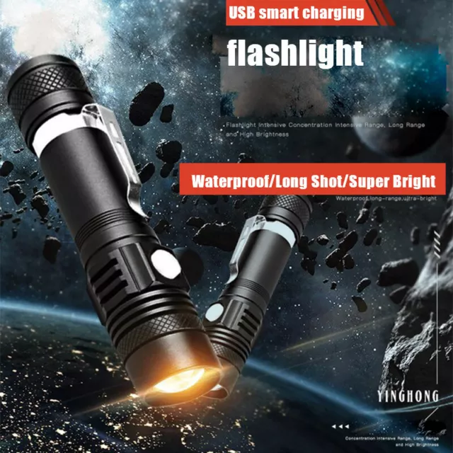 Bright Tactical MiCRtary Rechargeable LED Waterproof Flashlight Flash LightCWEL