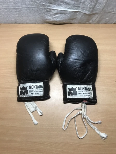 paire de gants de boxe en cuir vintage MONTANA