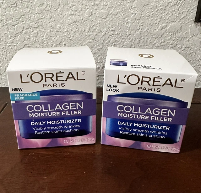 2 L'Oreal Collagen Moisture Filler Anti-Aging Wrinkle Daily Moisturizer Cream