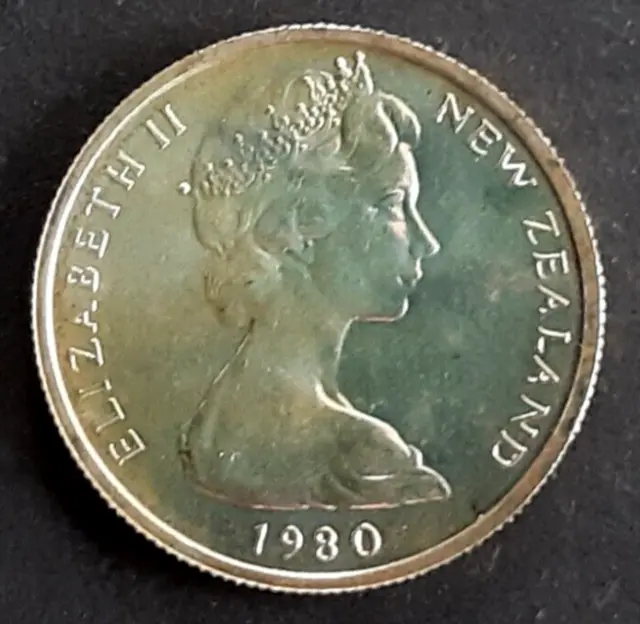 New Zealand 5 Cents coin 1980 brilliant uncirculated