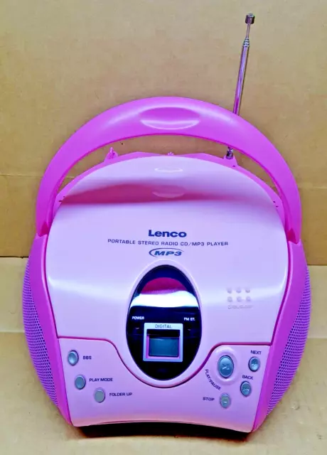 LENCO SCD-24 PORTABLE FM Radio with CD Stereo Player – Pink £29.99 -  PicClick UK