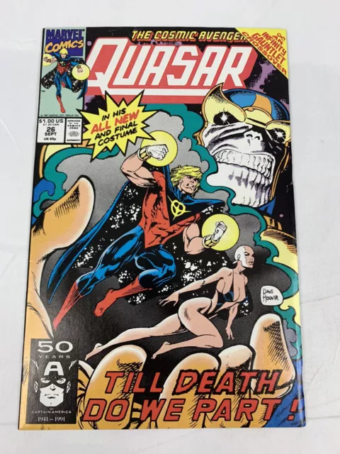 Quasar #26 - The Cosmic Avenger Infinity Gauntlet Crossover - 1991 Marvel Comics