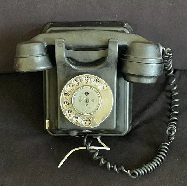 SIEMENS BROTHERS LONDON Rotary Dial Wall Bakelite Neophone Telephone ...