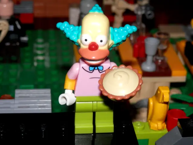 Lego Simpsons Minifigures  - Krusty the Clown- Lego mini figure with base