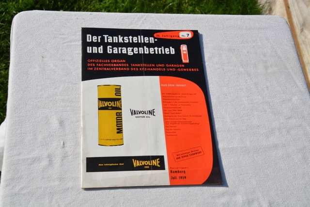 Vintage Magazin 1950er Tankstelle Tankwart