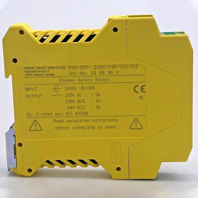 PSR-SCP- 24DC/FSP/2X1/1X2 2986960 24V For Phoenix Contact Safety Relay