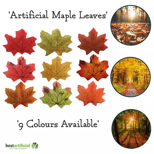 Best Artificial Large Loose Autumn Maple Silk Leaves Foliage Wedding Decoration