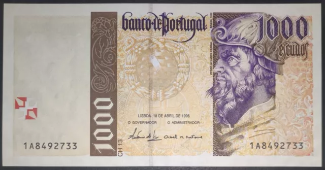 Portugal 1000 escudos 1996 AUNC