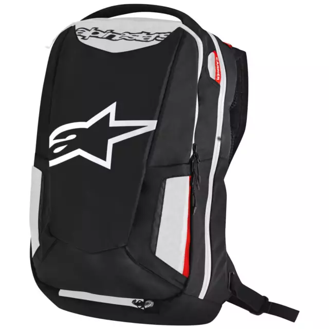 Alpinestars CITY HUNTER Motorrad Rucksack - schwarz weiß rot