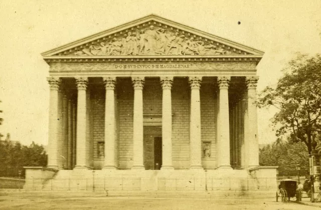 France Paris Eglise de La Madeleine Church Old CDV Photo 1870