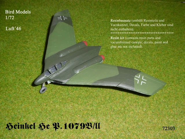 HEINKEL HE P.1076 H Altitude Hunter 1/72 Bird Models Resin Kit / Resin ...