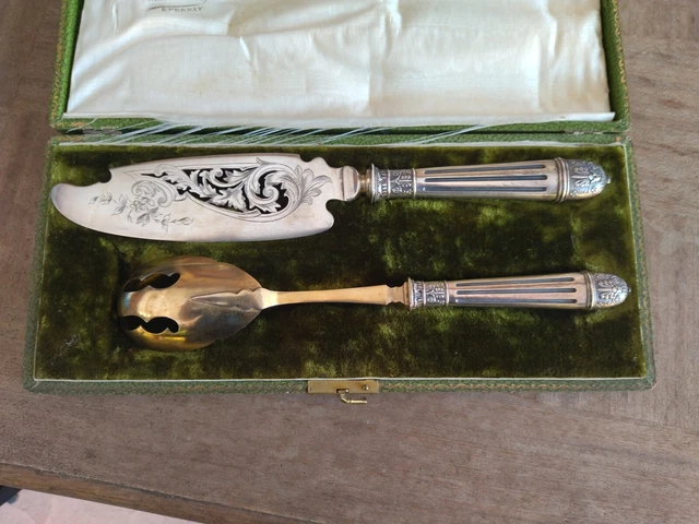 Coffret couverts de service a dessert Minerve - orfèvre Louis Coignet 1893-1928