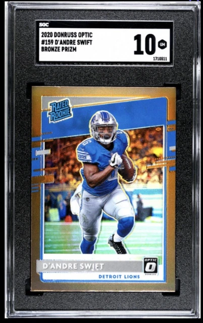 2020 Donruss Optic #159 Bronze Prizm D'Andre Swift Rated Rookie RC SGC 10