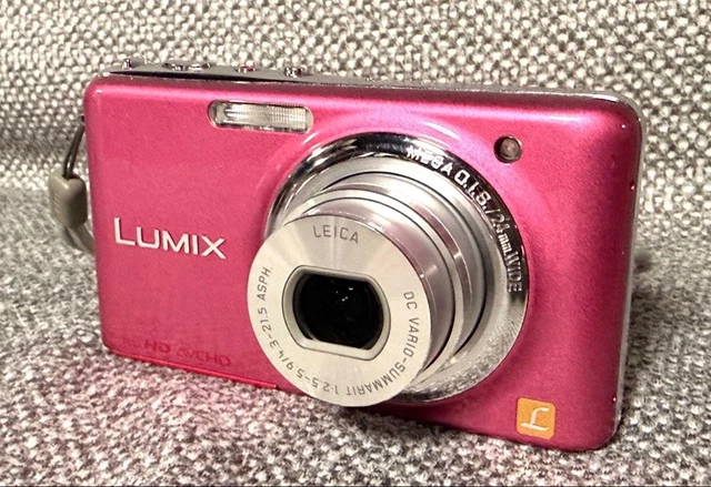 PANASONIC LUMIX DMC-FX77 Pink Digital Camera with Charger Tested