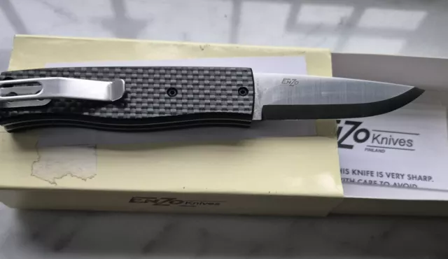 Enzo PK70 - S30V Scandi - Carbon fiber, Coltello pieghevole, Coltello Collezione