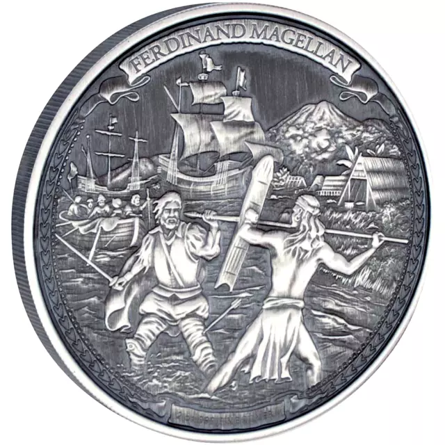 2016 Journeys of Discovery Ferdinand Magellan  2 oz pure silver coin