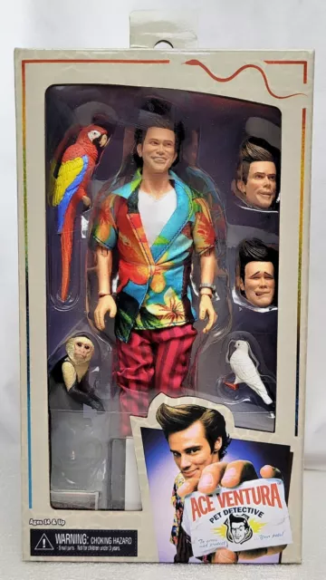 ACE VENTURA PET DETECTIVE 8in Clothed NECA 2019 Action Figure W/Animals