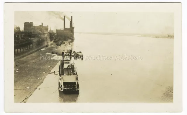 St. Louis Illinois USA 1924 - Dampfer Dandelion auf dem Mississippi - Altes Foto